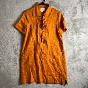 Anthropologie Burnt Orange Mini Dress